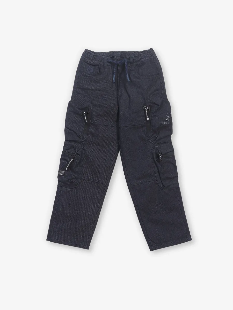 RAGS solid charcol grey cargo jeans