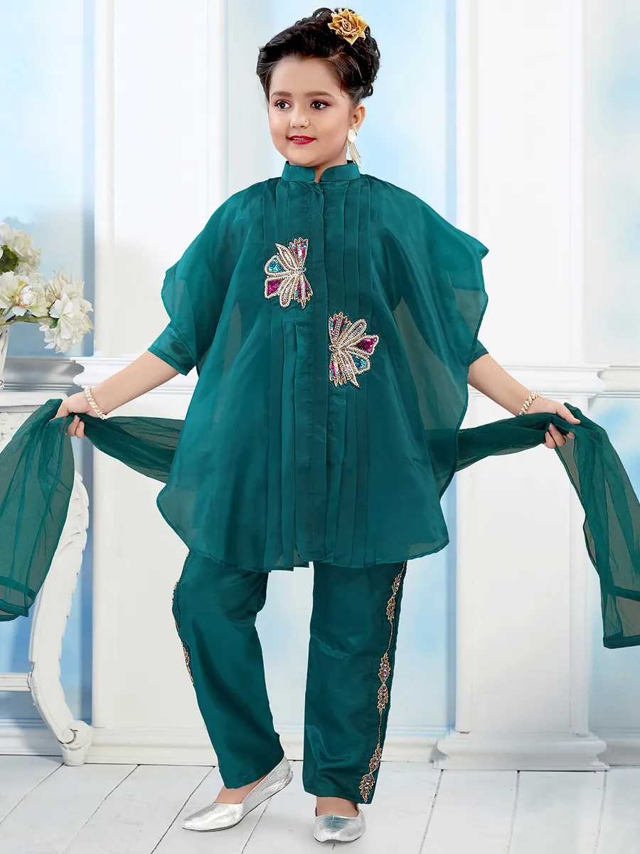 Rama blue georgette pakistani salwar suit