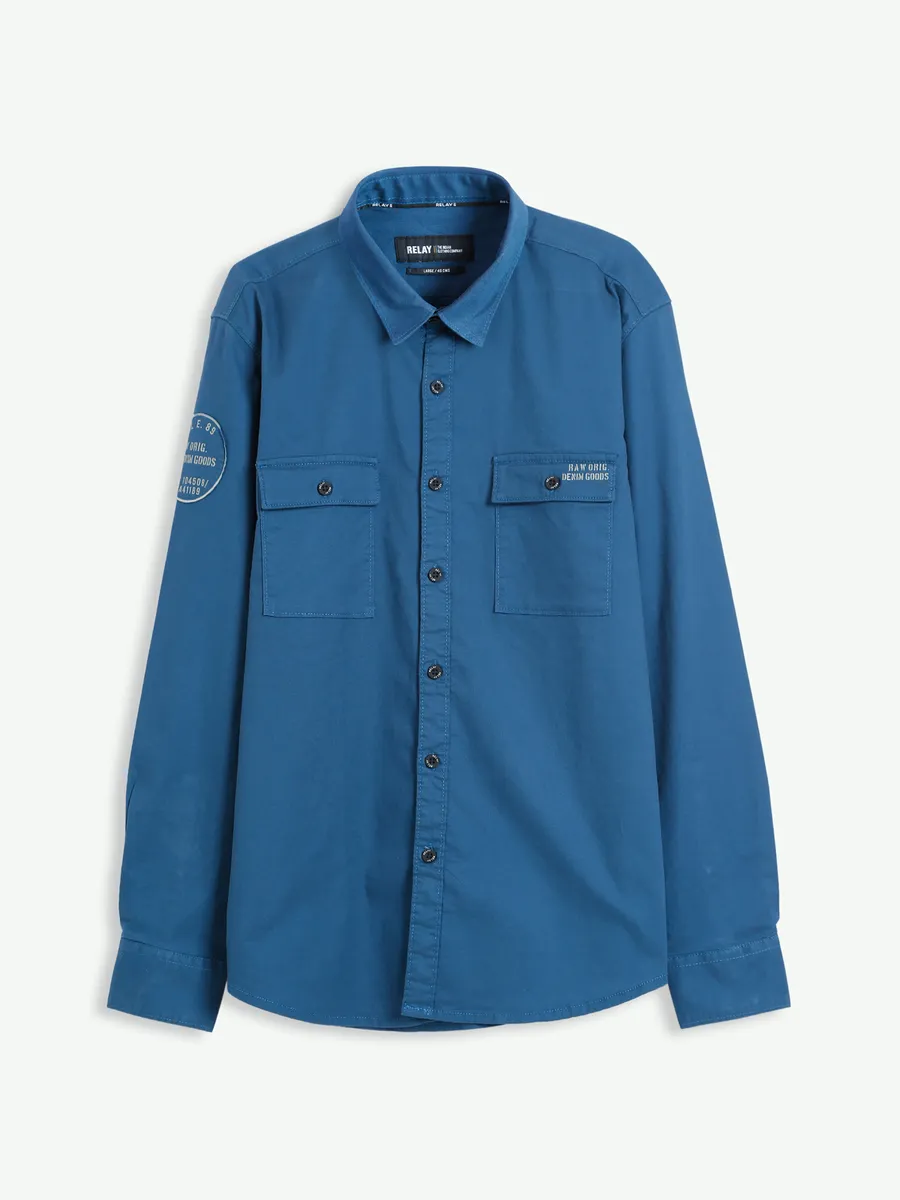 Relay cotton blue shirt