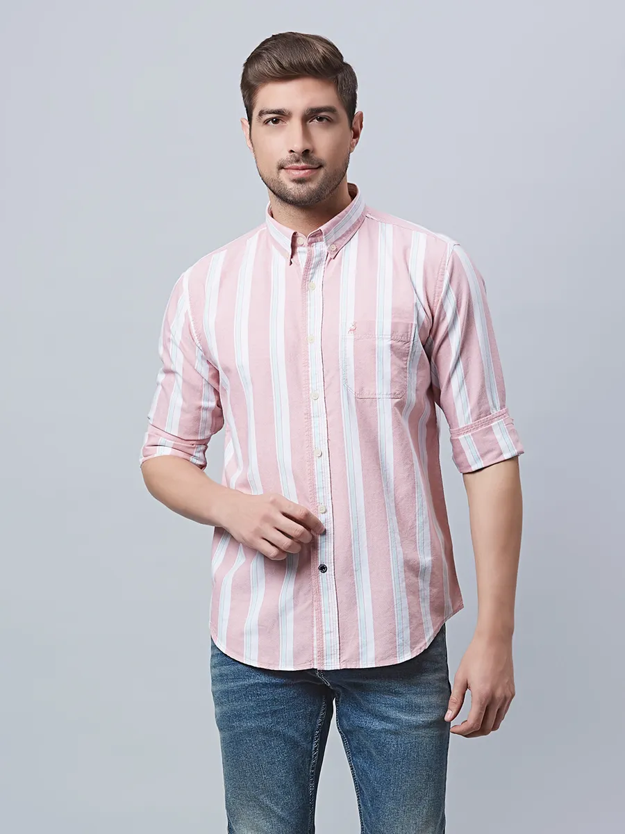 River Blue light pink shirt in stripe