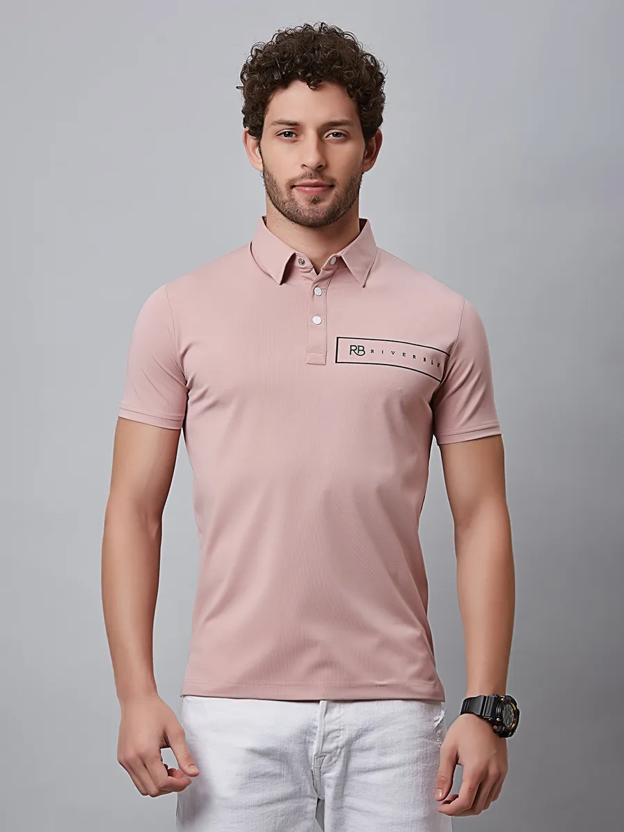 River Blue pink polo t shirt