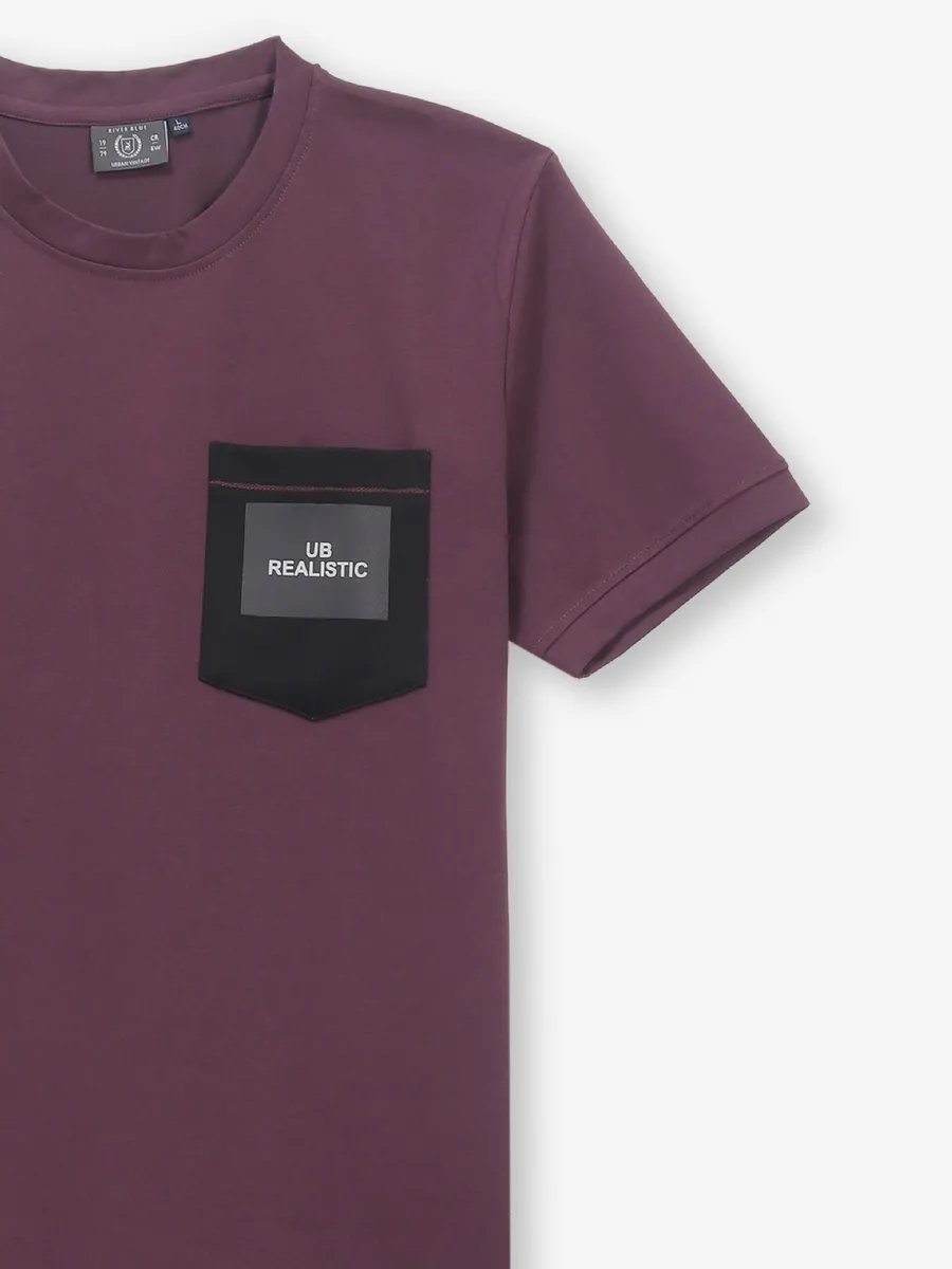 RIVER BLUE wine men t-shirt in cotton