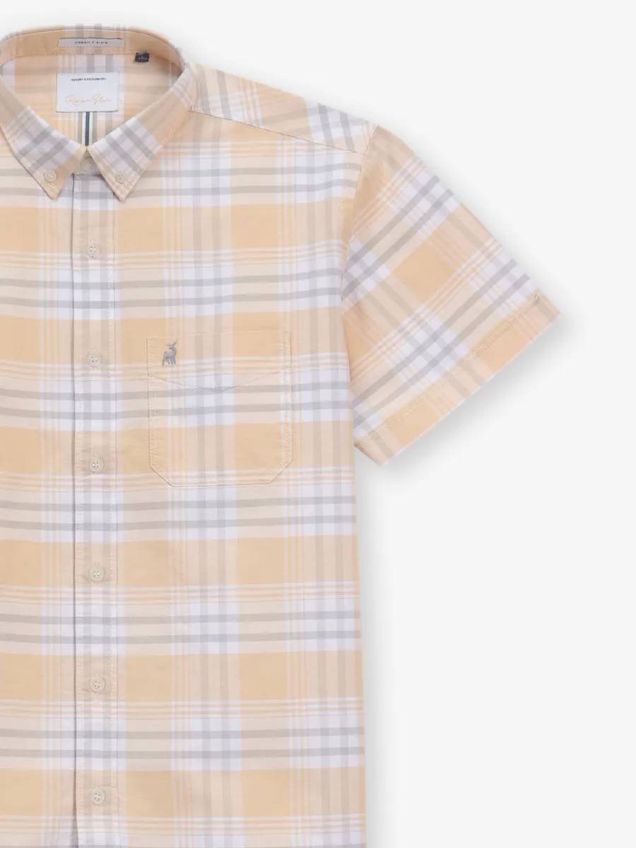 RIVER BLUE yellow cotton shirt