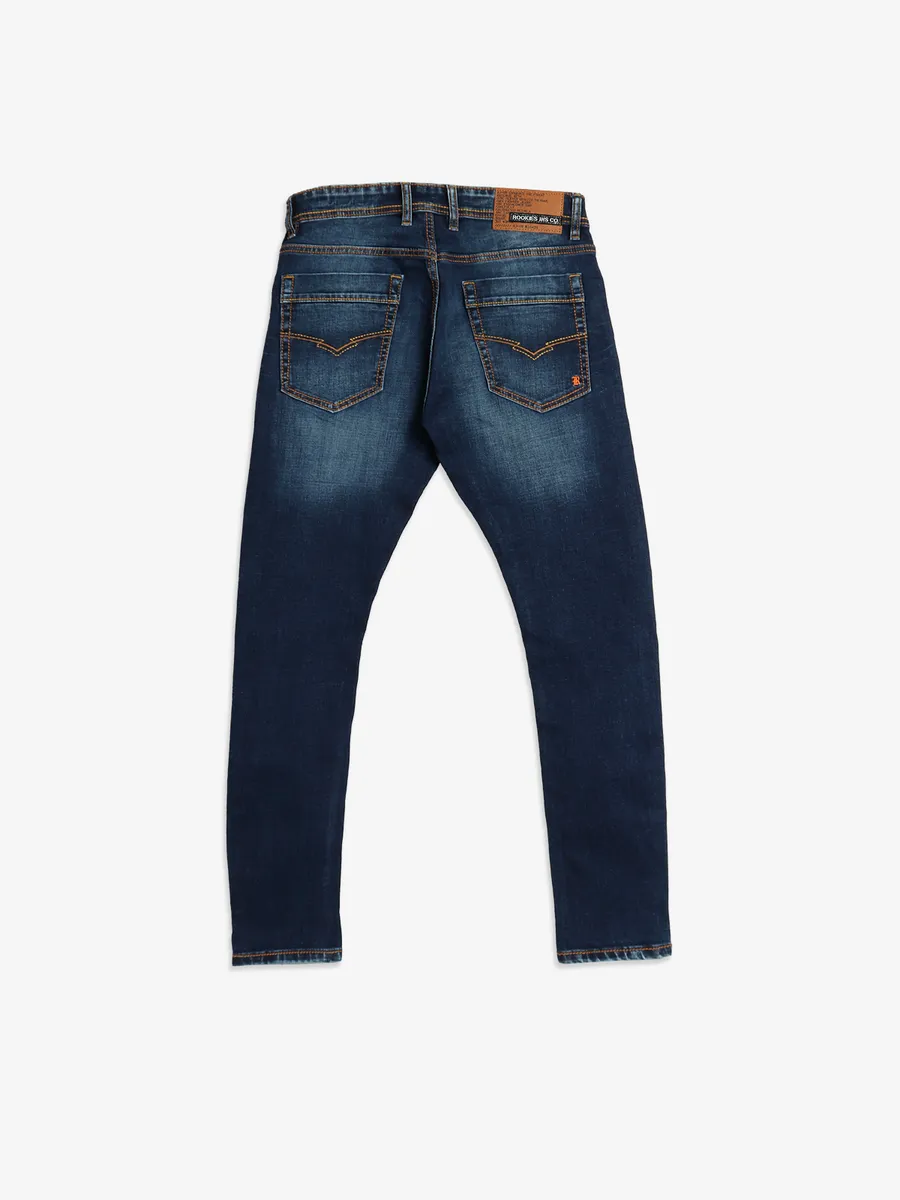 ROOKIES dark blue denim washed jeans