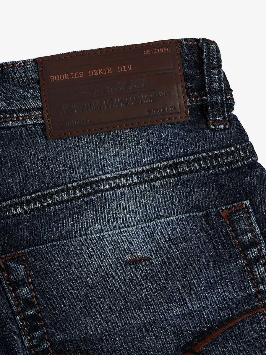 ROOKIES dark blue ripped jeans