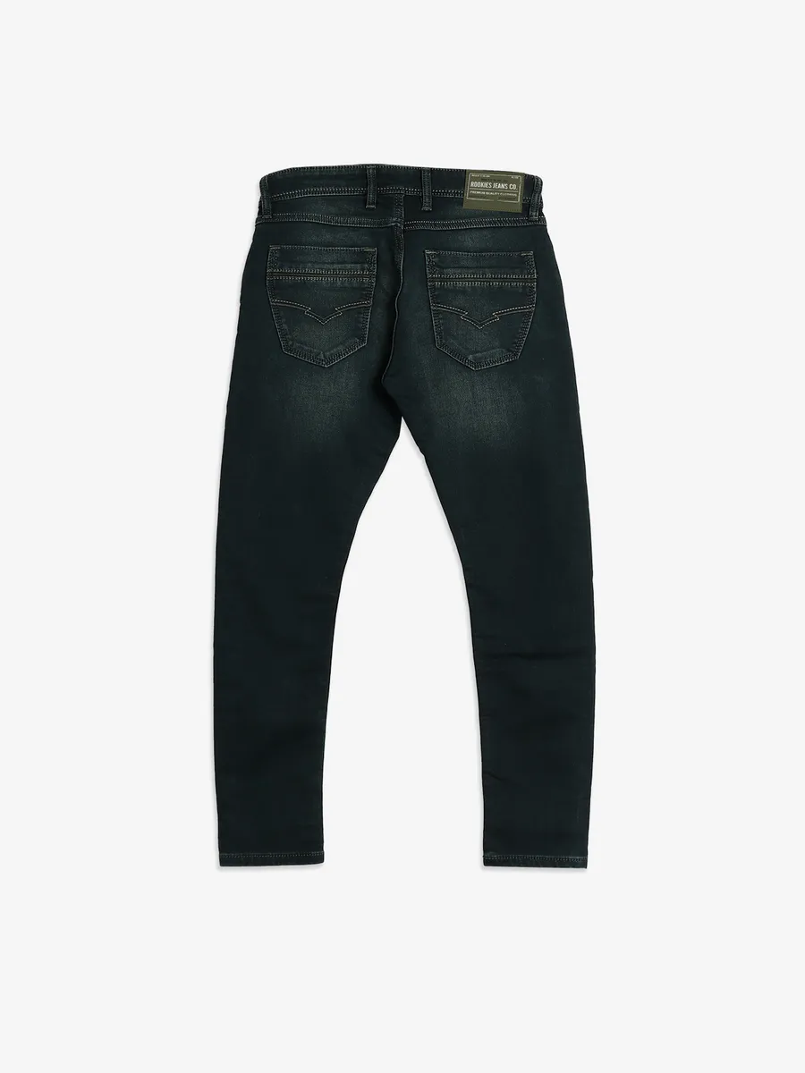 ROOKIES dark blue washed denim jeans