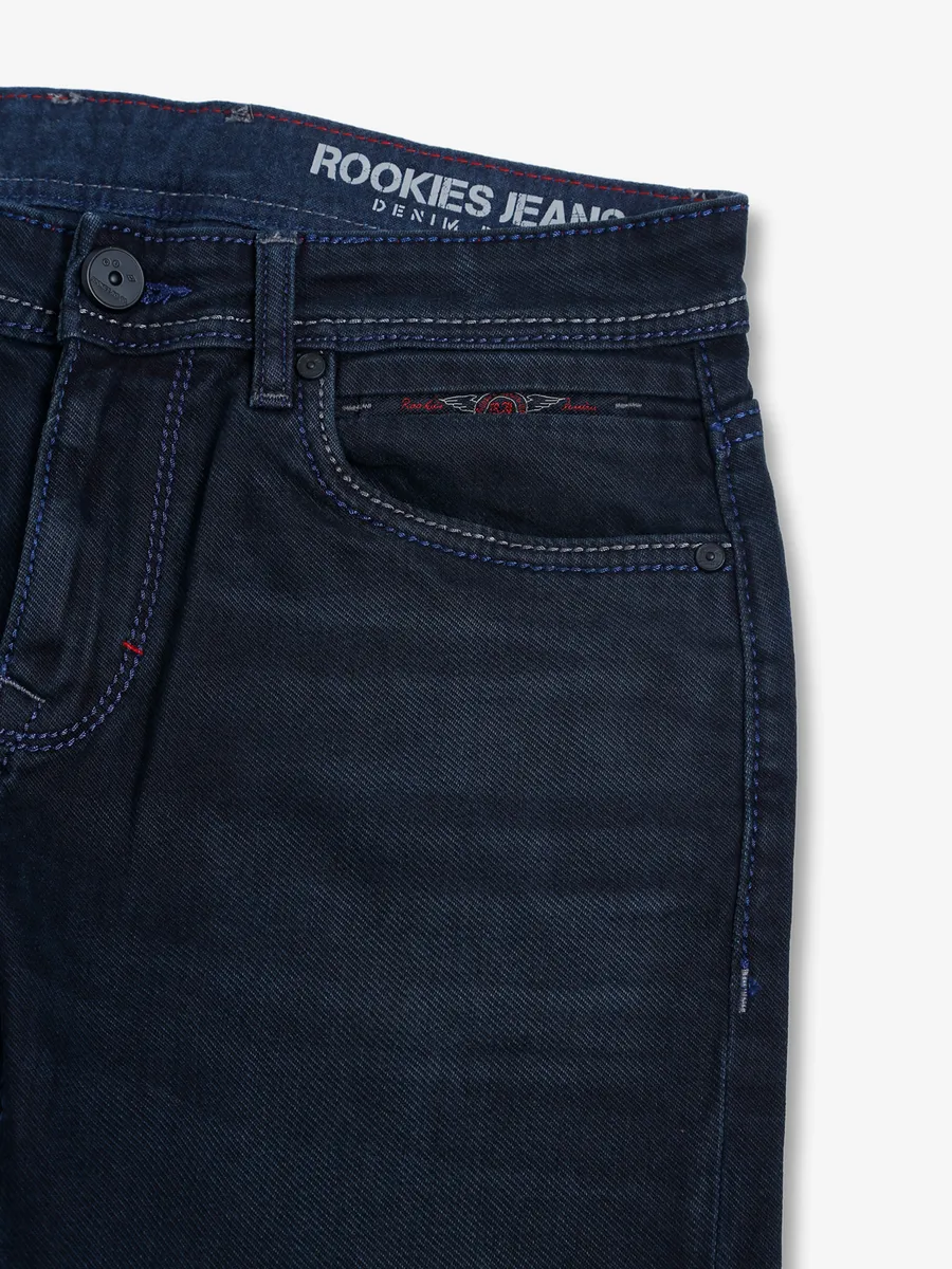 Rookies dark navy jeans in washed