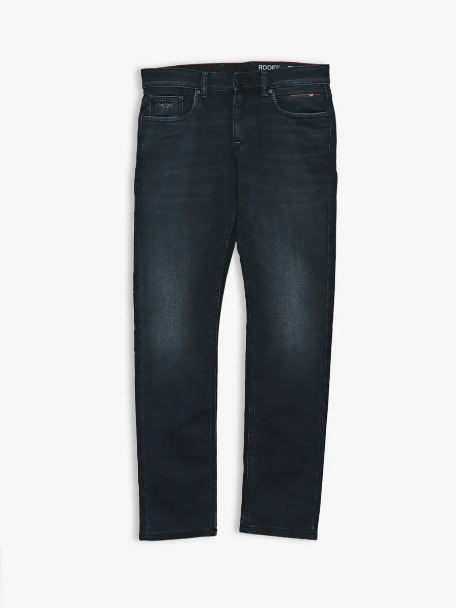 Rookies dark navy washed lennon fit jeans