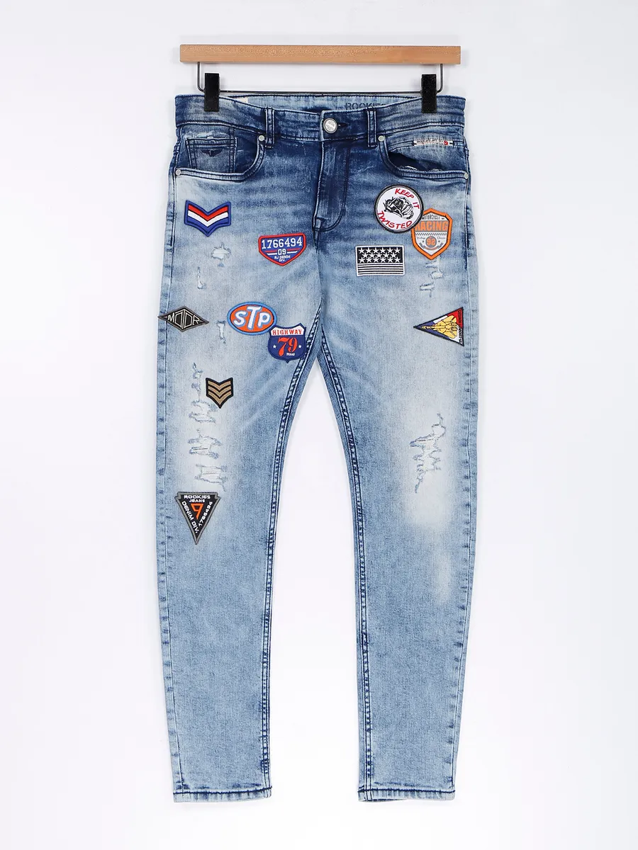 Rookies ice blue slim fit jeans