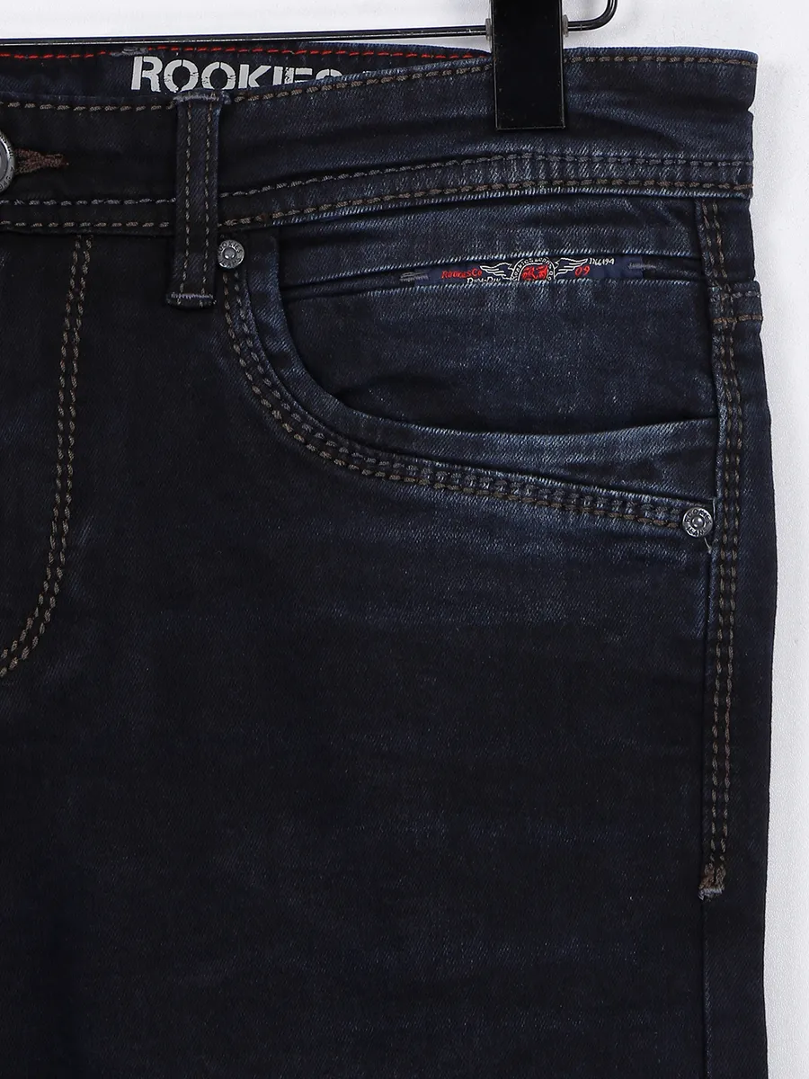 Rookies navy washed jeans