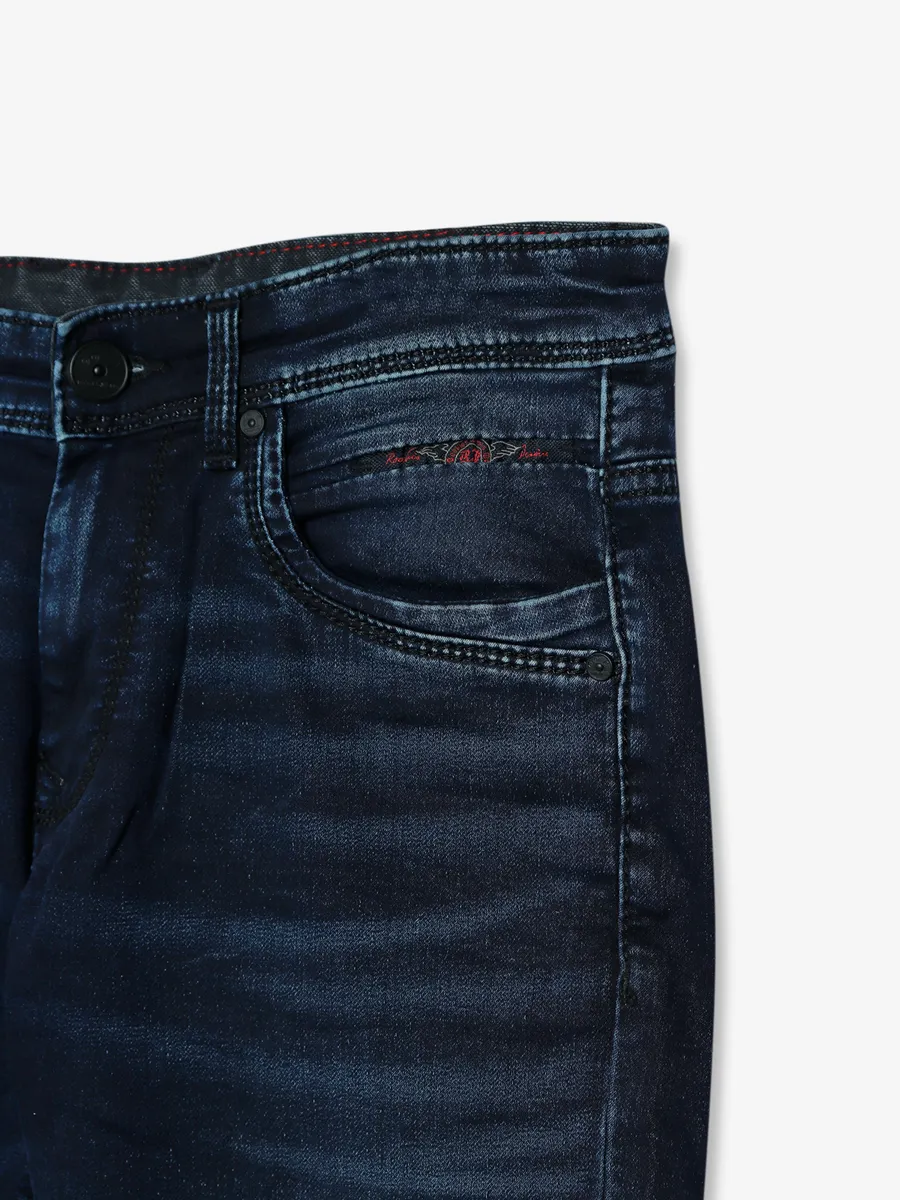 Rookies navy washed lennon fit jeans