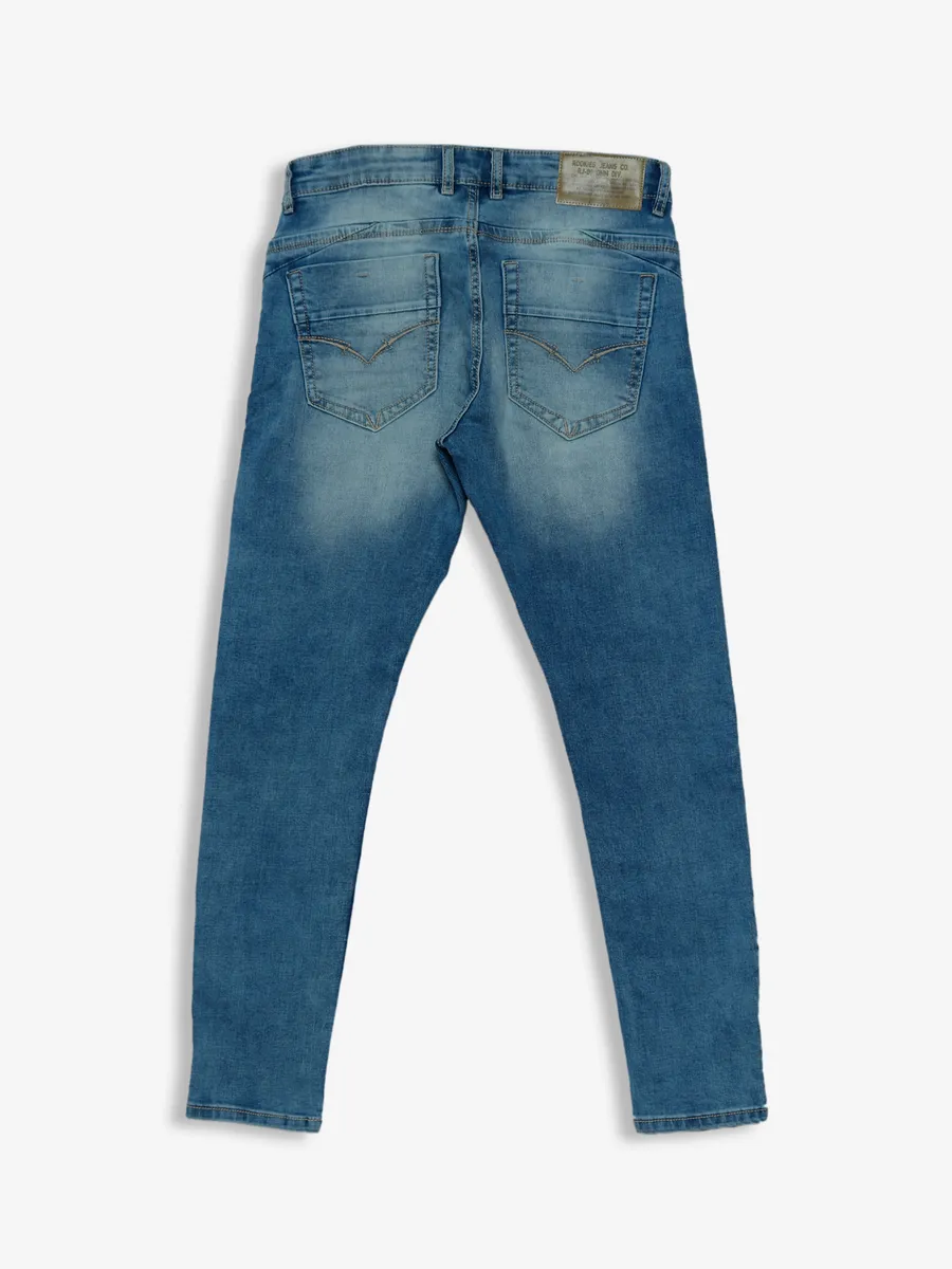 Rookies sky blue springsteen fit ripped jeans