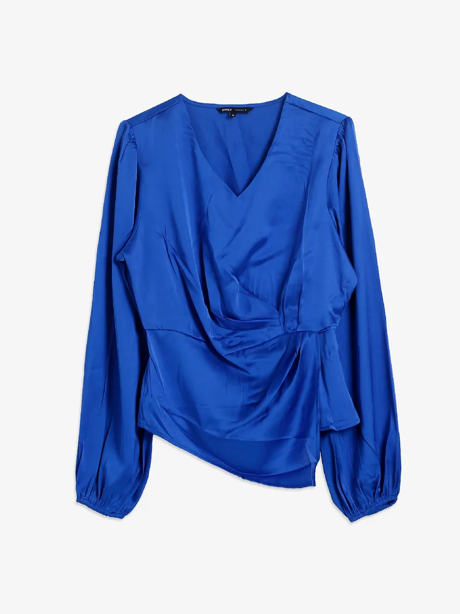 ONLY royal blue satin plain top