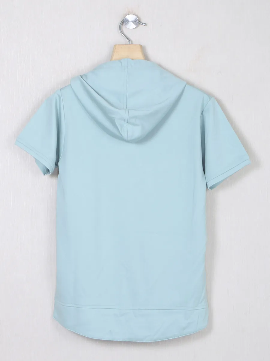 Ruff casual wear stone blue cotton t shirt