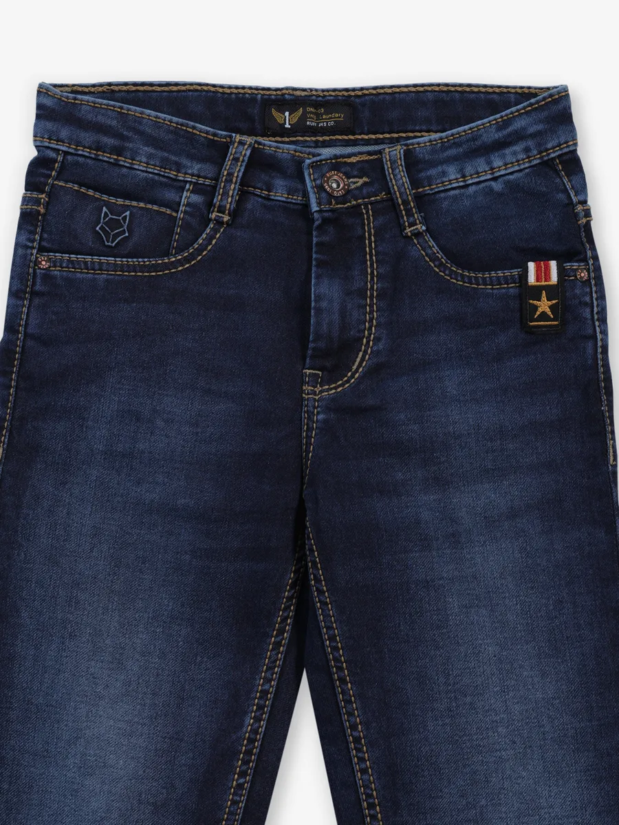 RUFF dark blue denim washed jeans for boys
