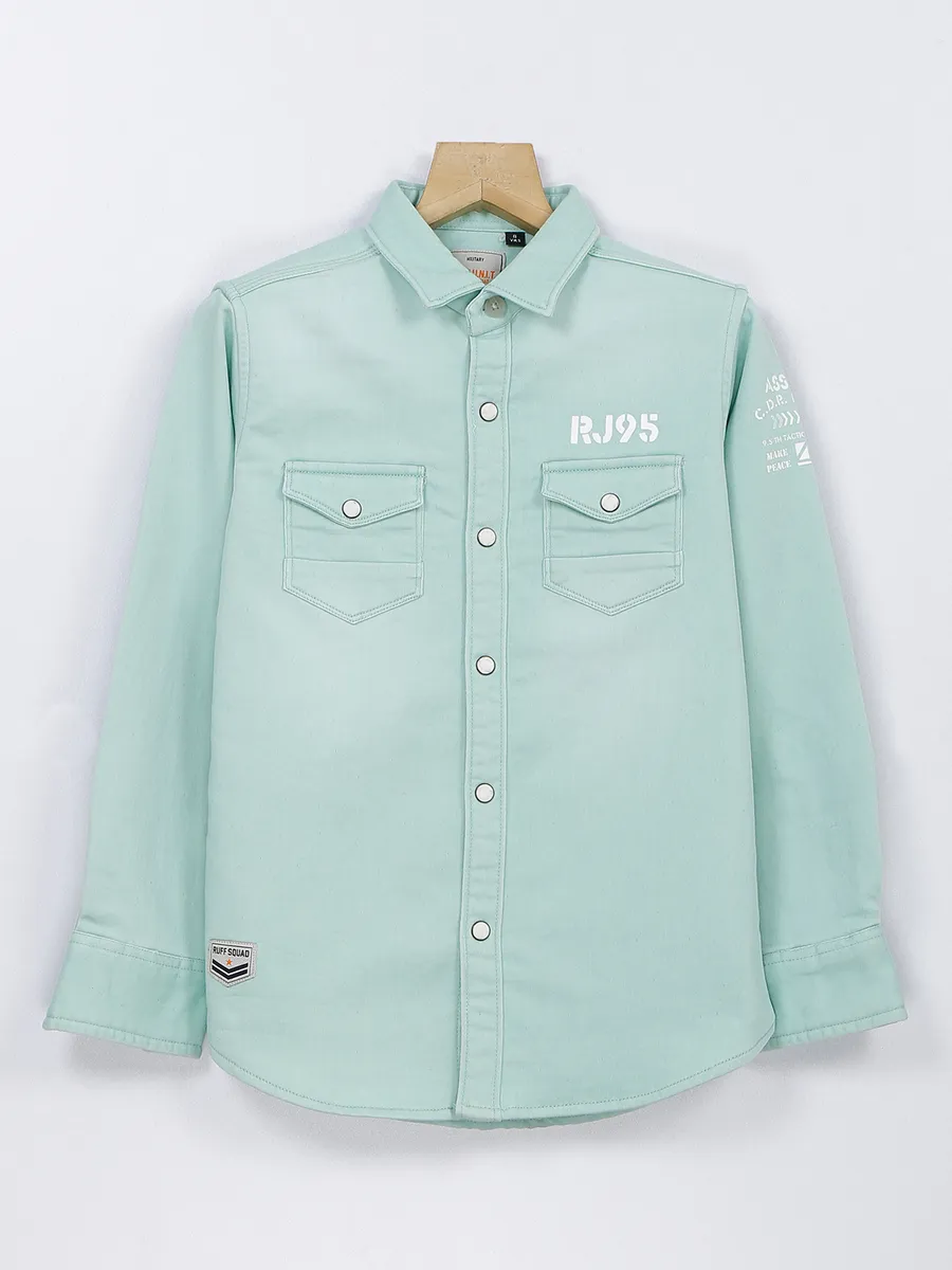 Ruff light green washed shirt