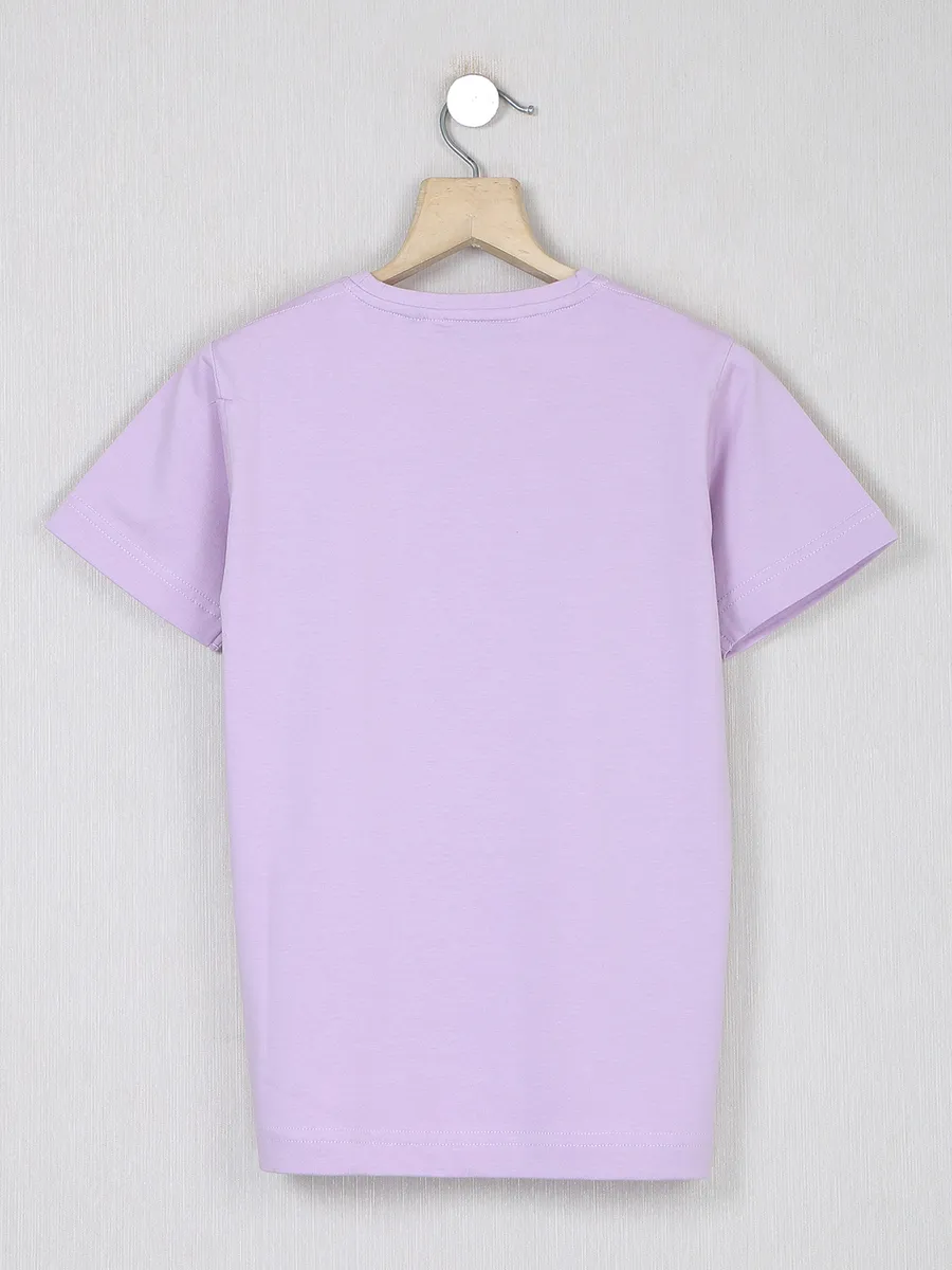 Ruff light purple shade cotton boys t shirt