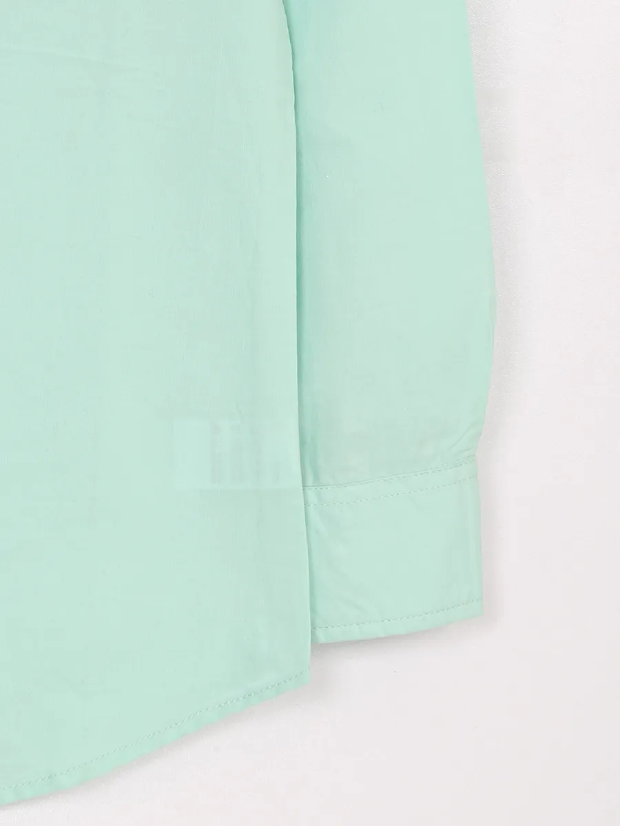 Ruff pista green casual shirt in cotton