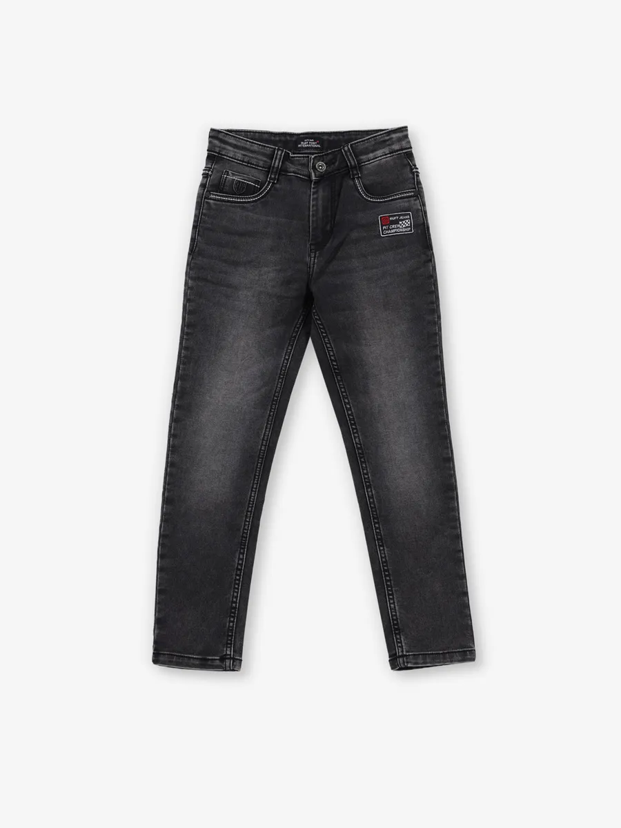 RUFF washed grey slim fit denim for boy