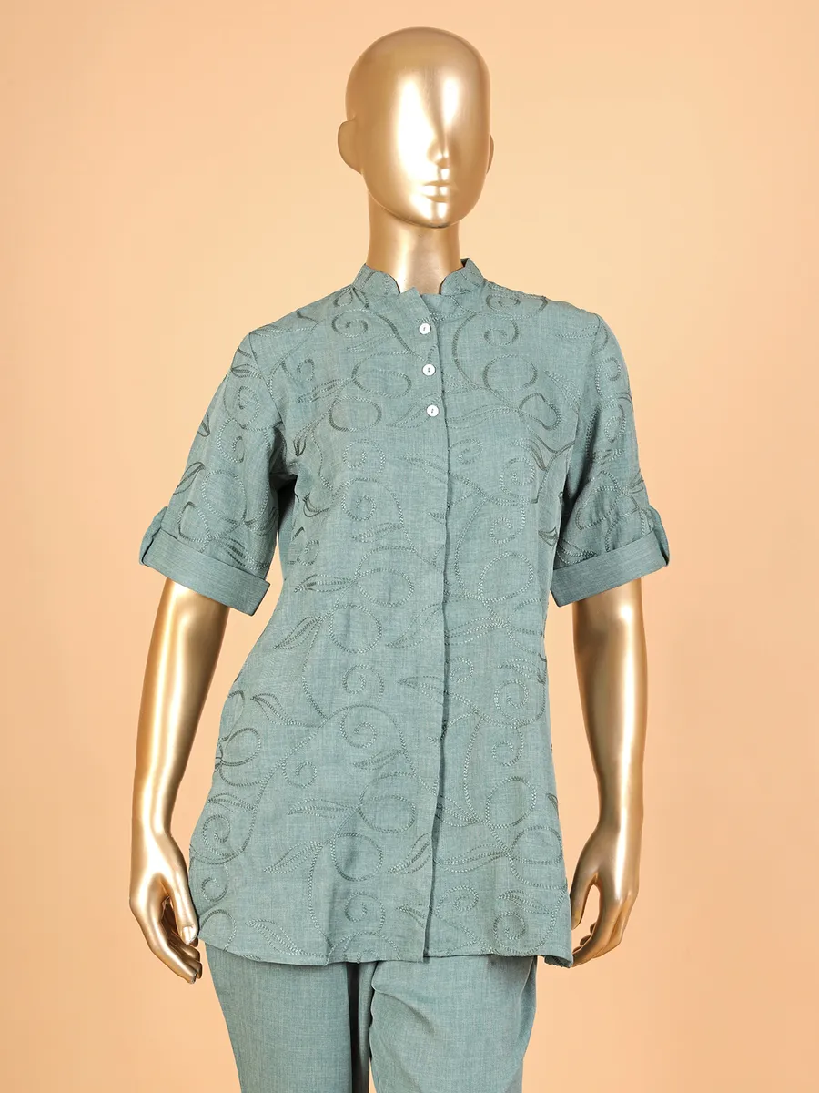 The Georgina High-Waisted Multi-Pocket Gym Co-Ord Set | Sage green main image 0