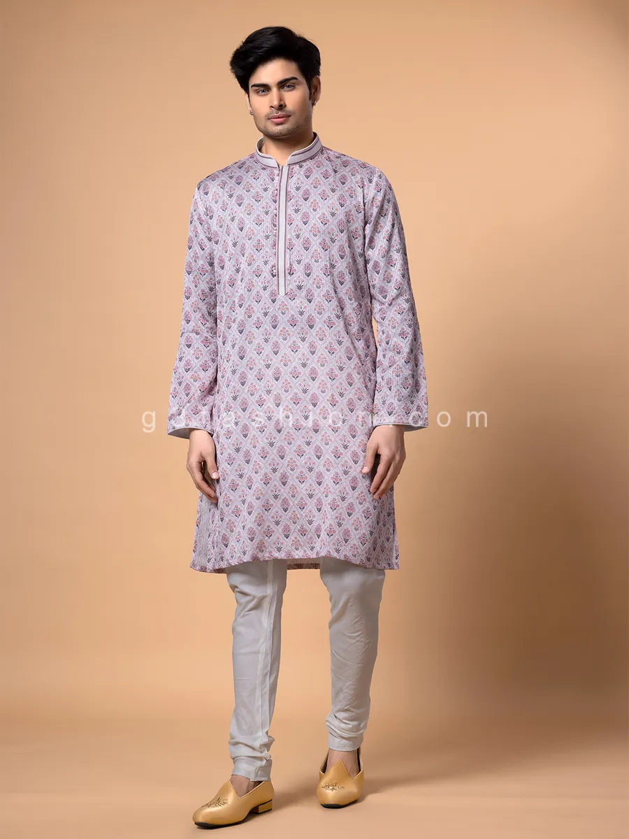 Silk peach festive wear  Men Kurta pajama