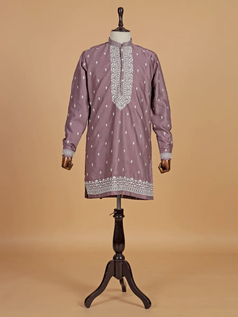 Silk wedding wear waistcoat set in Onion pink