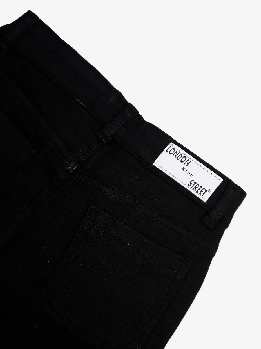 Silver Cross black solid cargo jeans