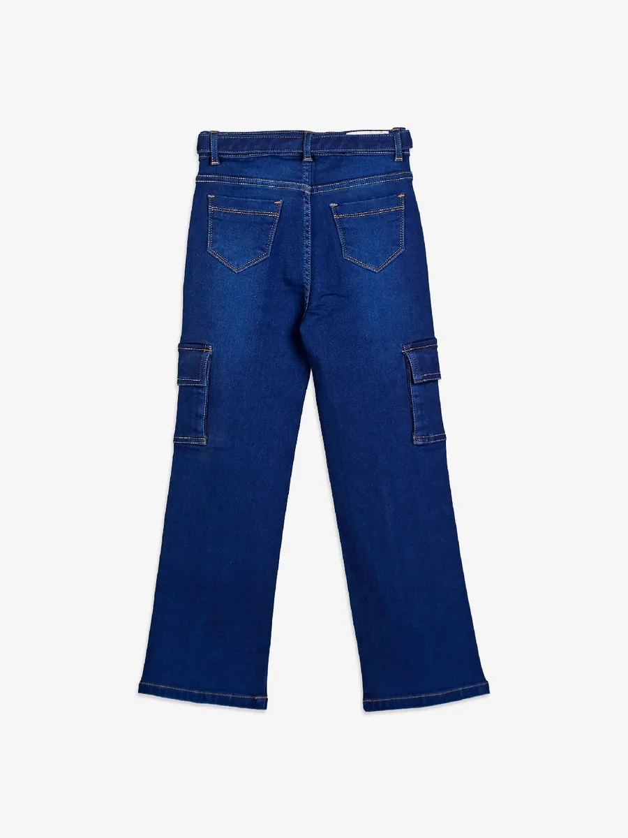 Silver Cross navy cargo jeans