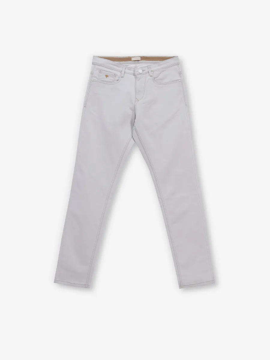 Solid ice grey denim jeans from NOSTRUM