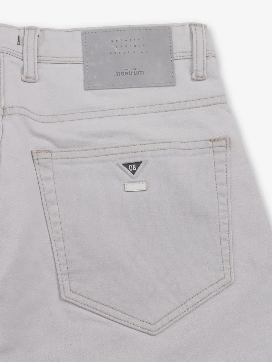 Solid ice grey denim jeans from NOSTRUM