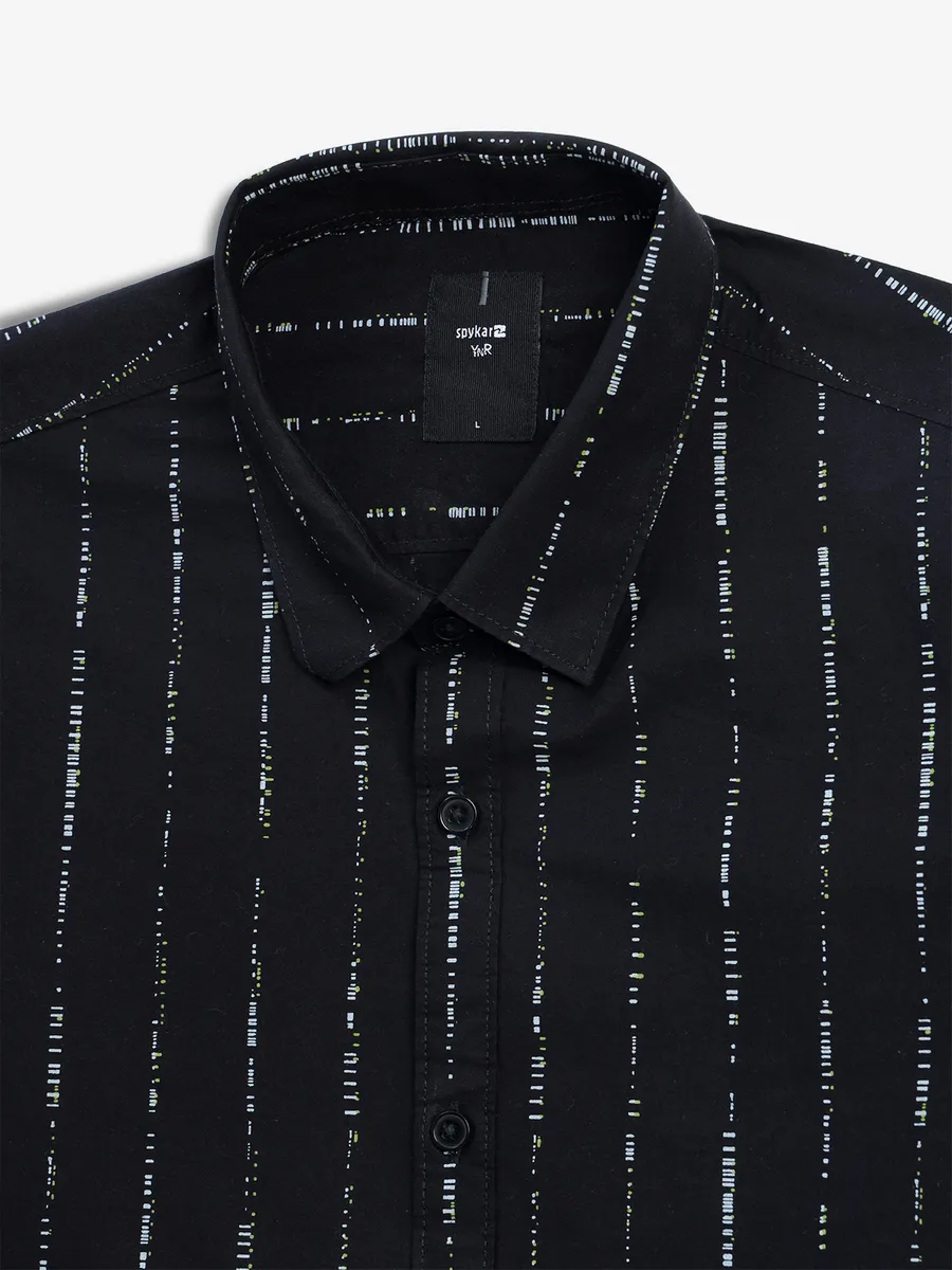 SPYKAR black printed casual shirt