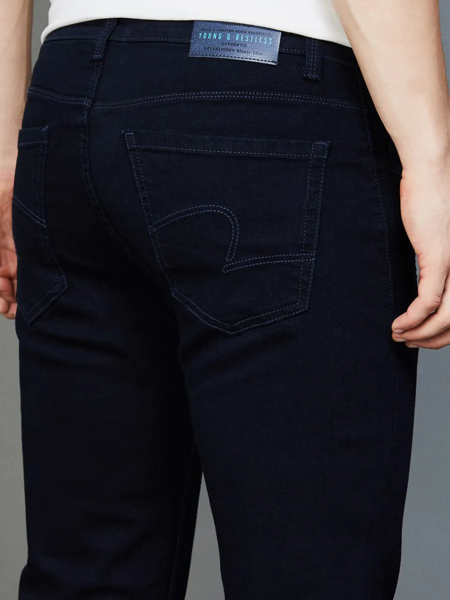 Spykar dark navy slim fit jeans in solid