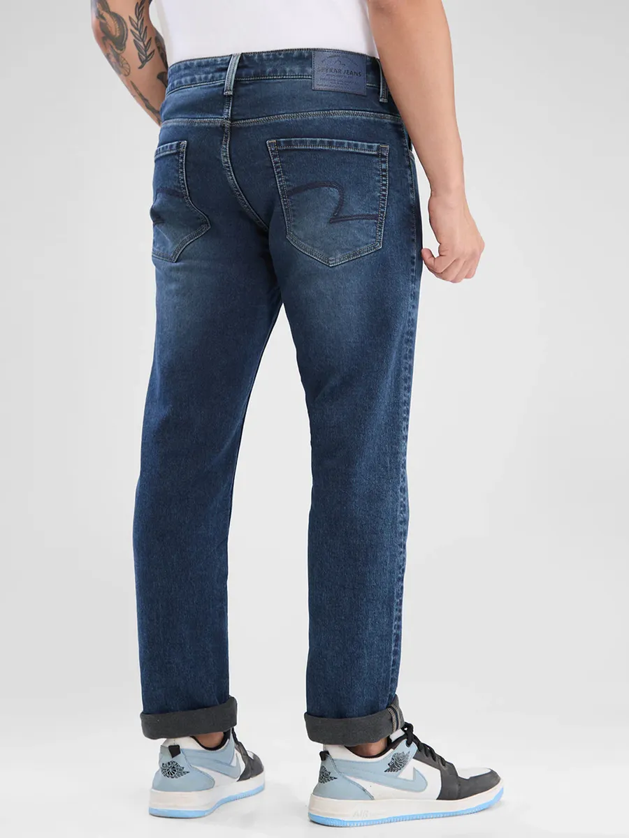 SPYKAR deep blue skinny washed denim jeans