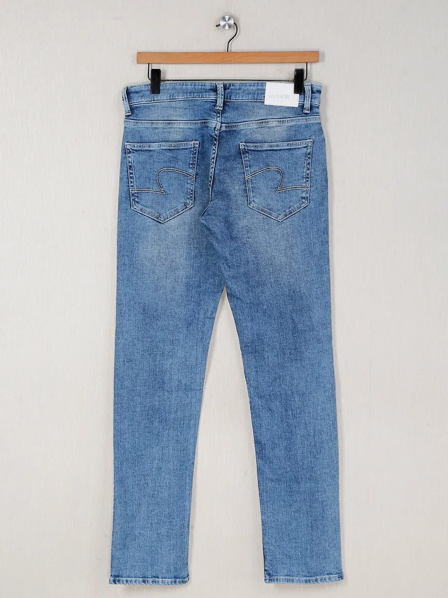 Spykar light blue washed denim jeans