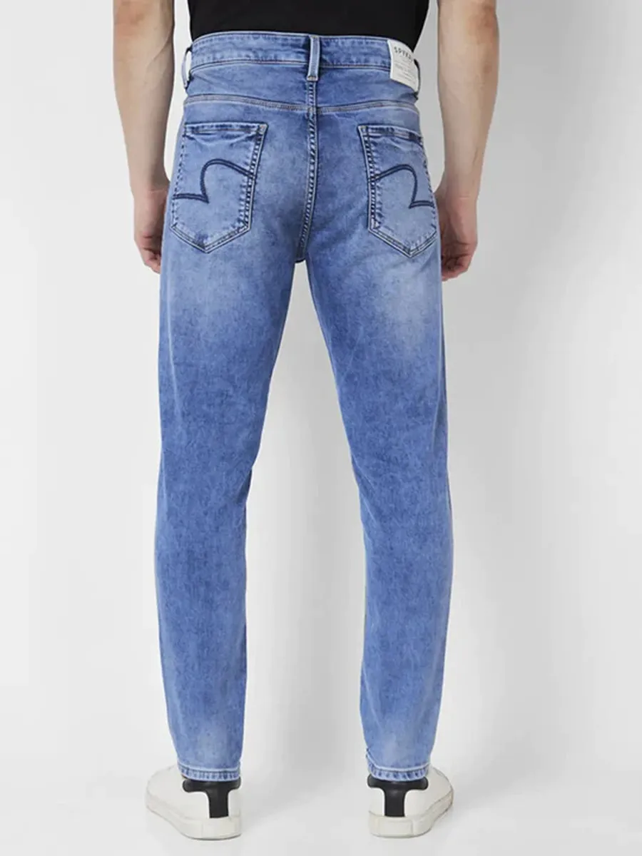 Spykar light blue washed slim fit jeans