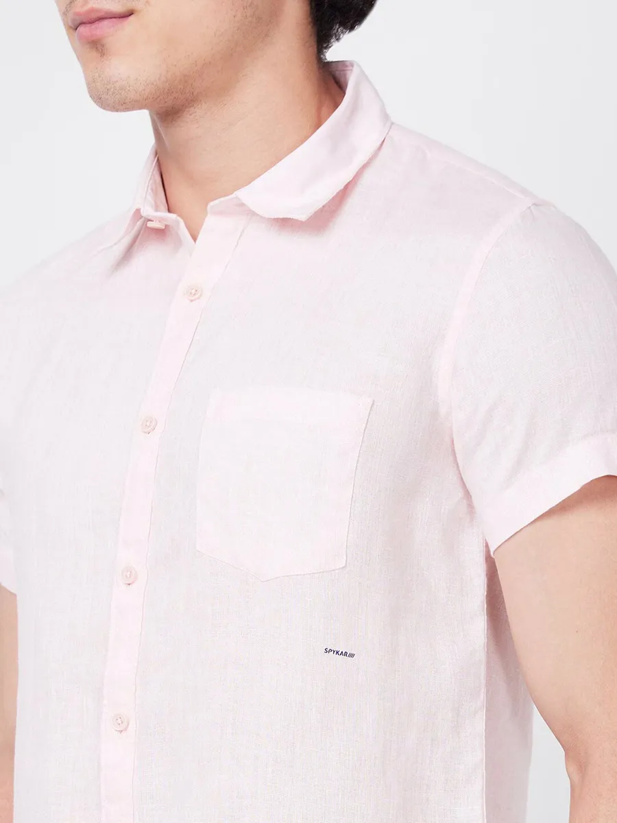 SPYKAR light pink linen shirt
