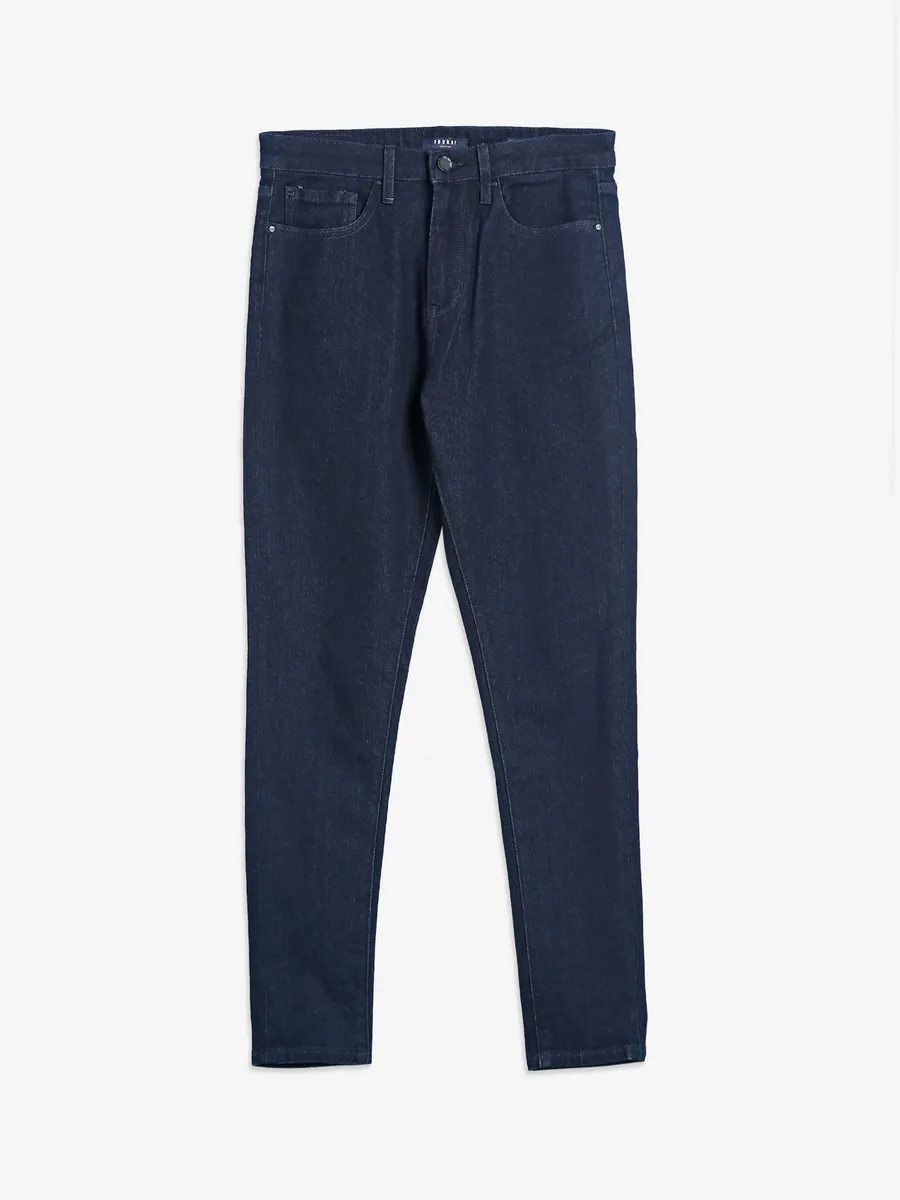 Spykar navy super skinny ankle length jeans