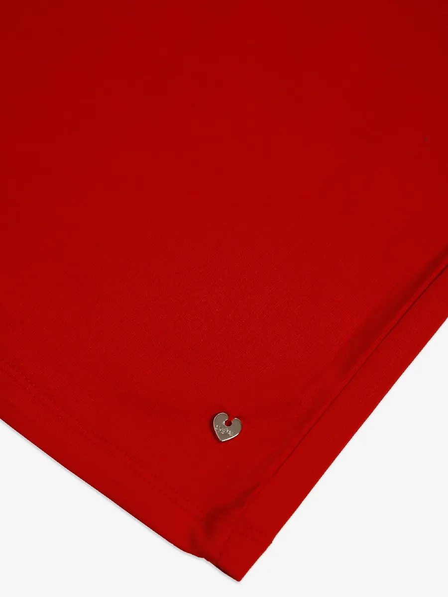 Spykar red printed casual t-shirt