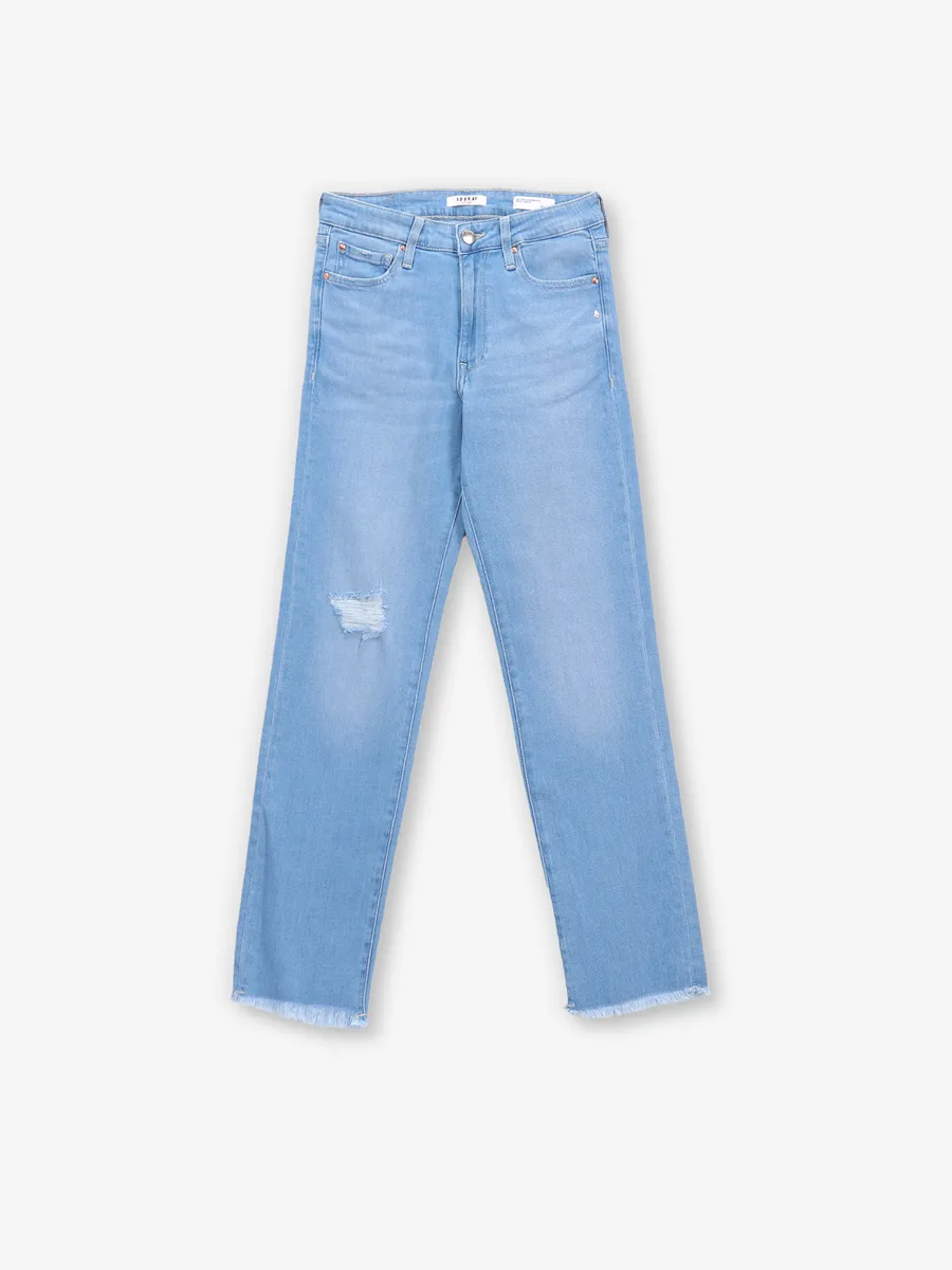 SPYKAR ripped blue straight fit jeans