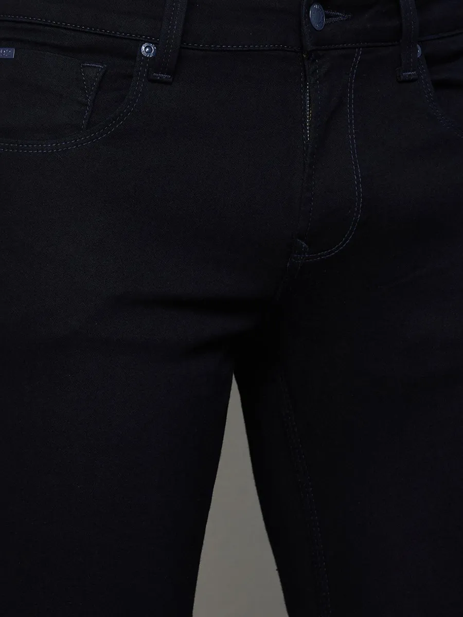 SPYKAR solid black super skinny denim jeans
