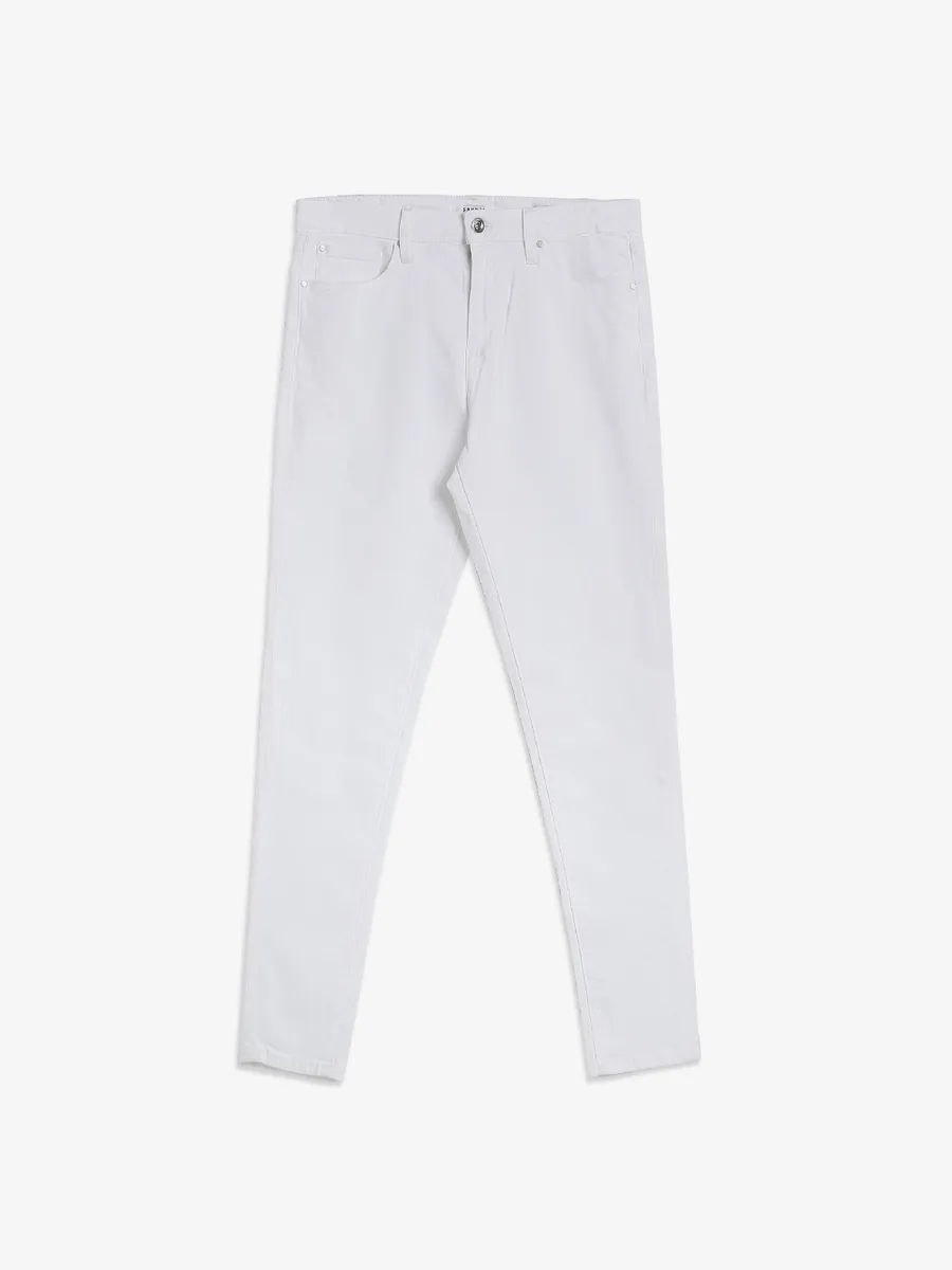 Spykar solid white jeans