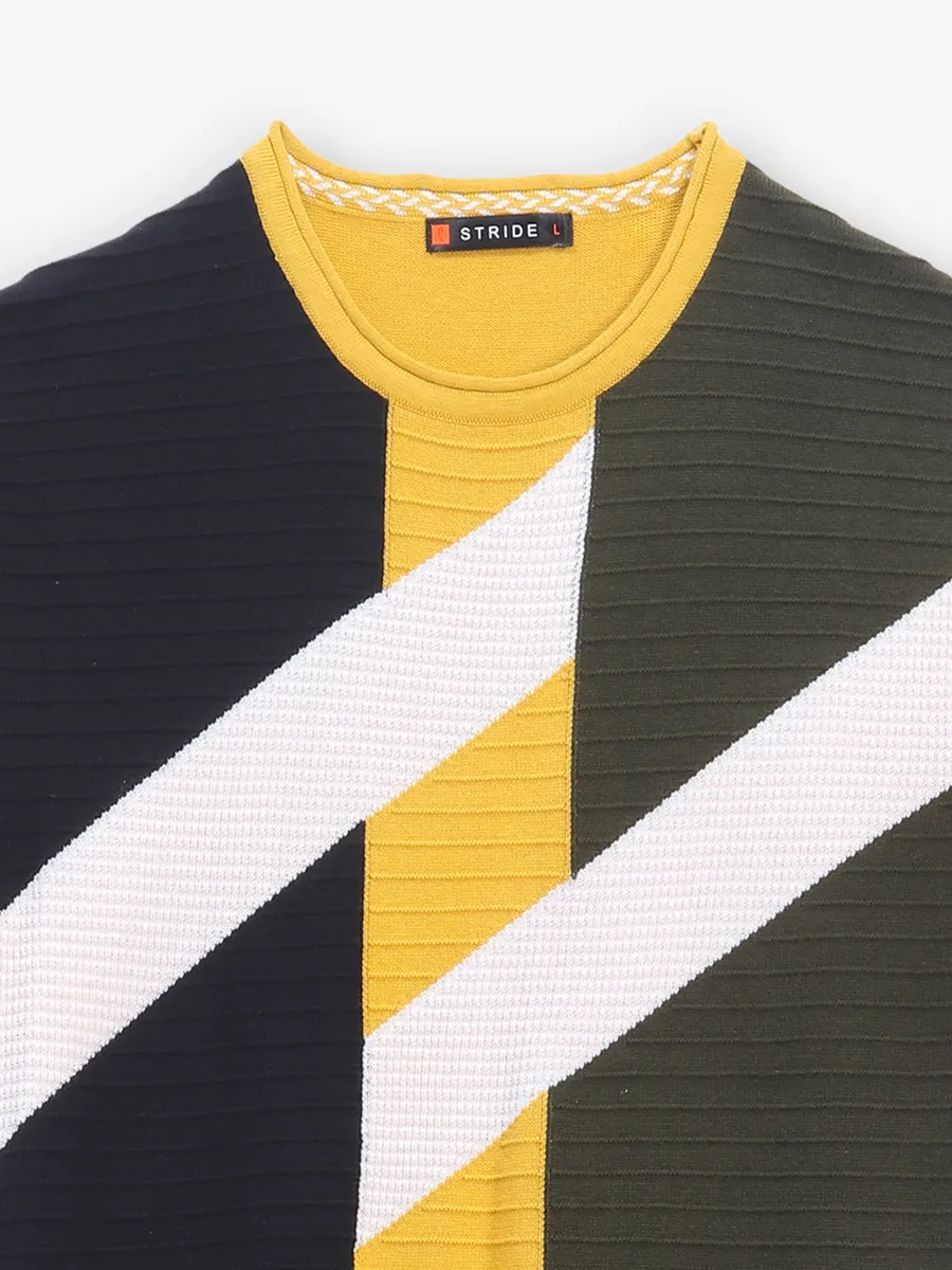 STRIDE mustard yellow cotton t-shirt