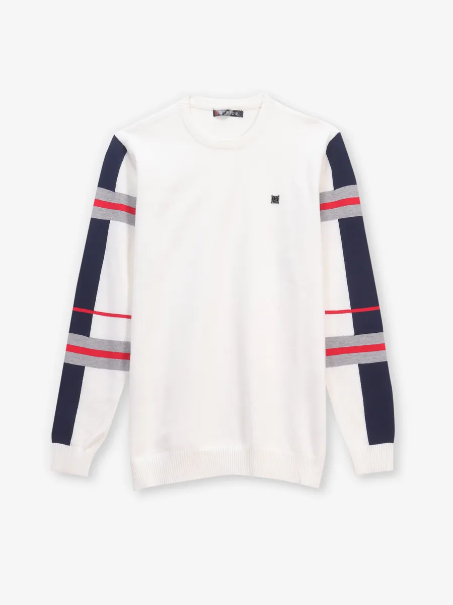 STRIDE printed off-white cotton t-shirt