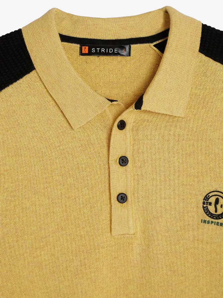 Stride yellow cotton t-shirt