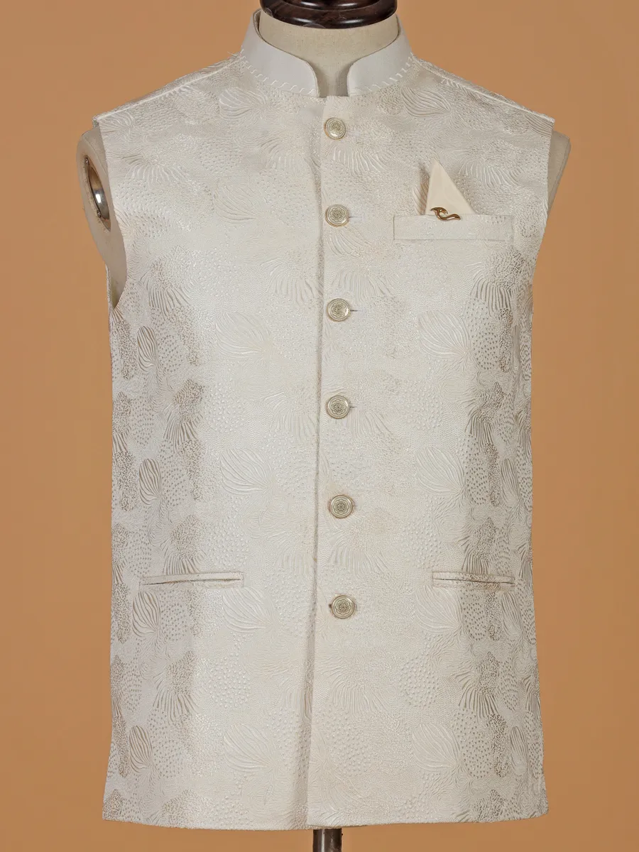 Stunning cream terry rayon wasitcoat