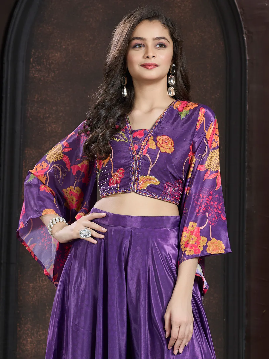 Stunning dark purple palazzo set