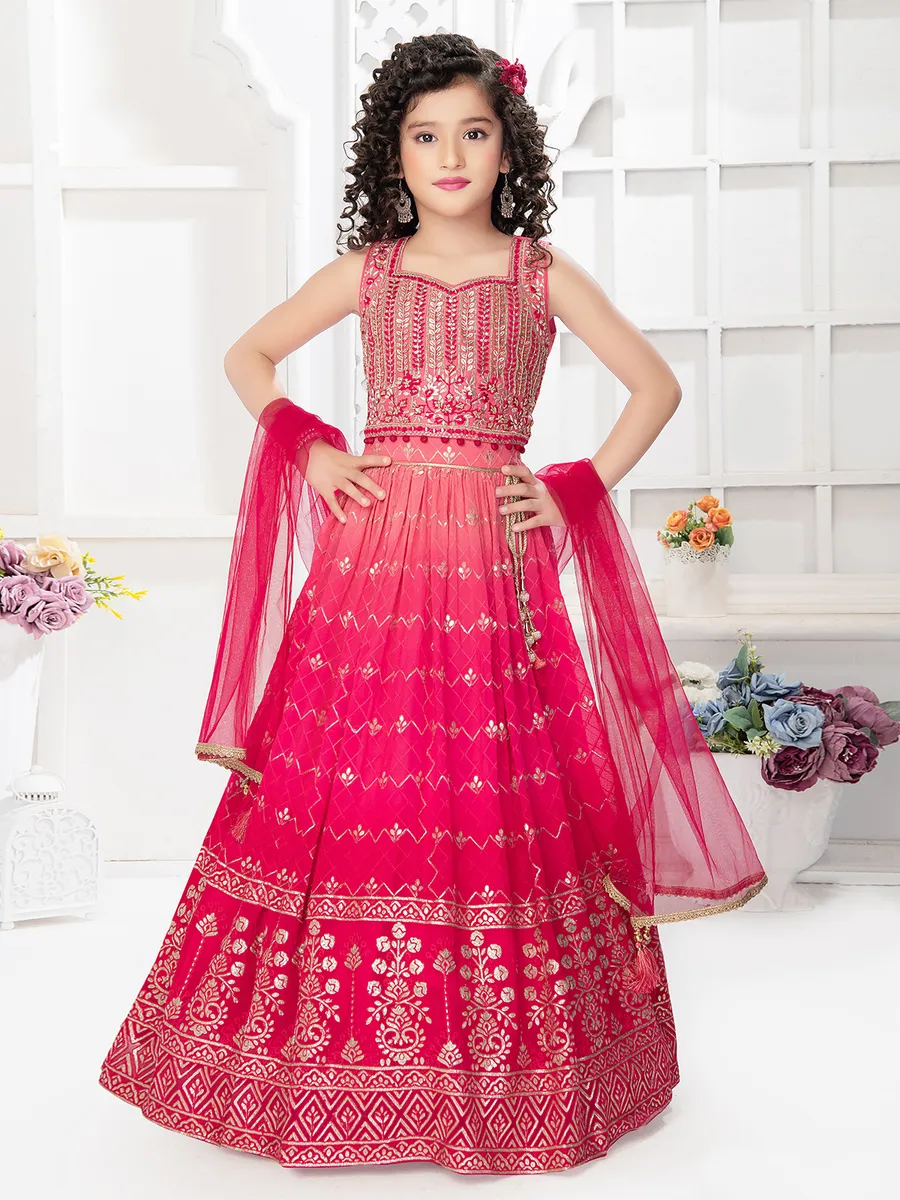 Stunning magenta lehenga choli with dupatta