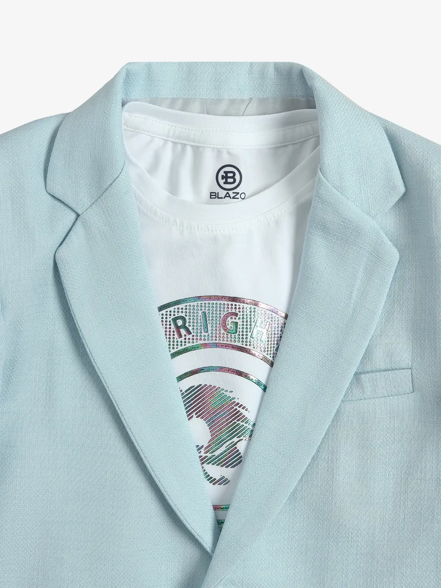 Stunning sky blue plain blazer