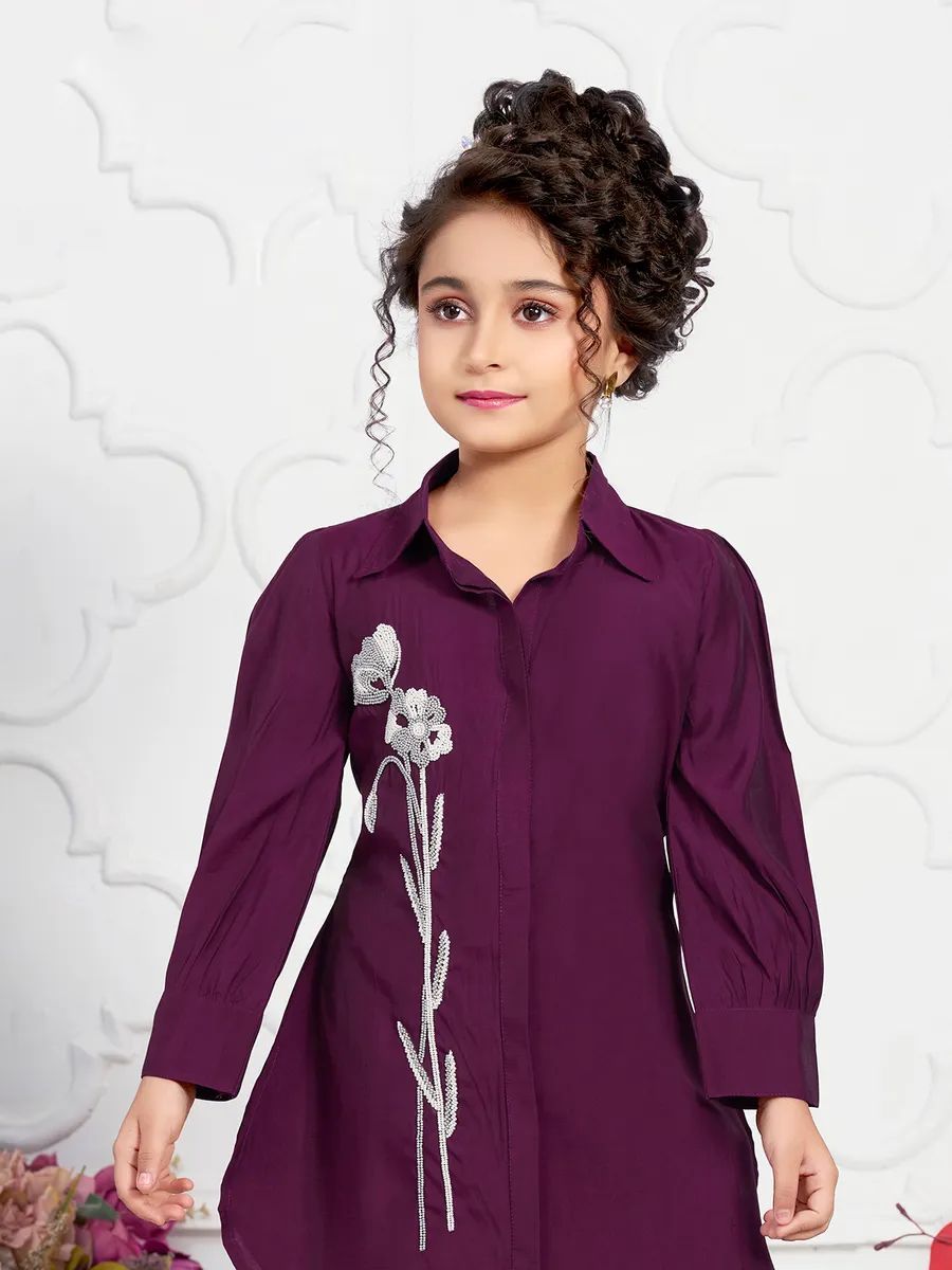 Stuuning purple cotton co-ord set