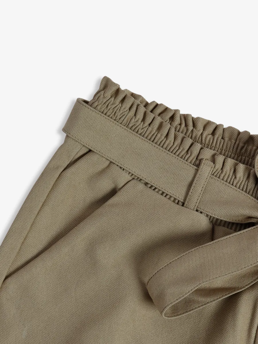 Stylish khaki cotton plain pant